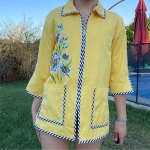 Bob Mackie wearable art vintage yellow jacket